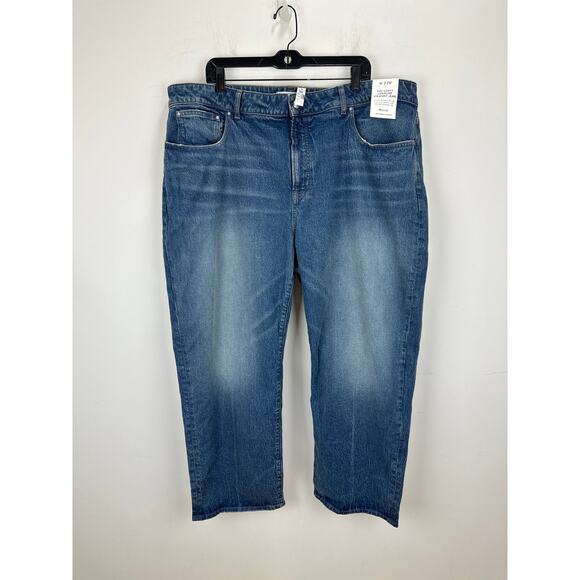 Madewell The Plus Curvy Longline Straight Jean Greendale Wash Blue 22W NWT - Picture 7 of 13